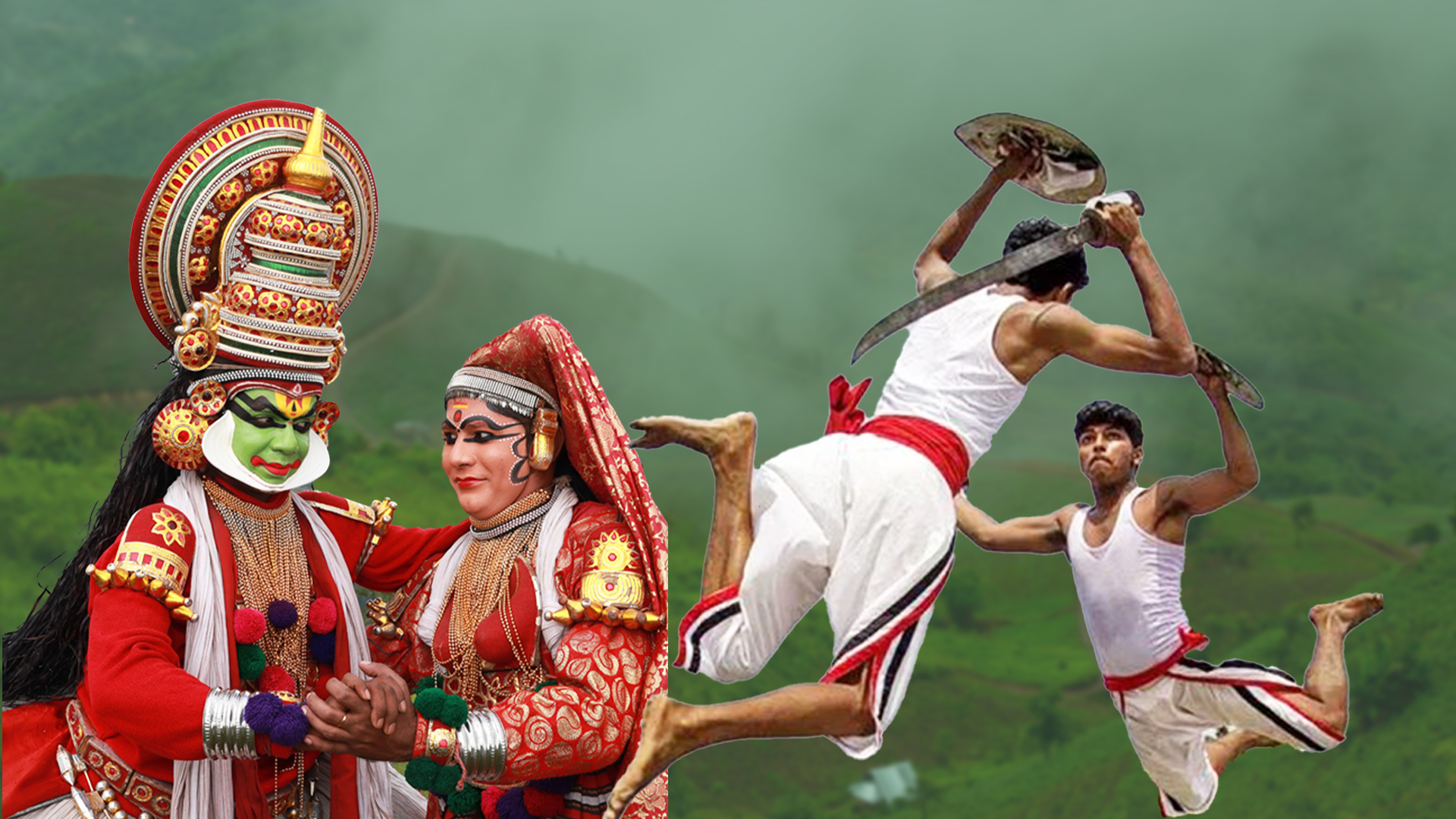 kathakali, theyyam, kalaripayattu
